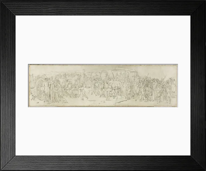 Framed Print : Les coucous sur le quai des Tuileries, c1805. Creator: Louis Leopold Boilly Framed Print : Les coucous sur le quai des Tuileries, c1805. Creator: Louis Leopold Boilly
