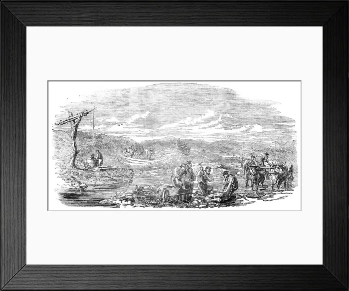 Framed Print : Sappers repairing the road between Schumla and Varna, 1854. Creator: Unknown Framed Print : Sappers repairing the road between Schumla and Varna, 1854. Creator: Unknown