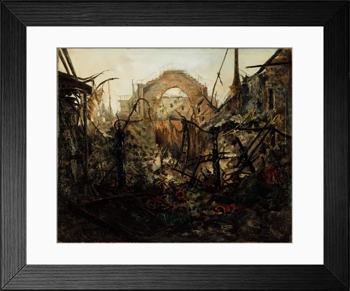 Framed Print : Interior of the Opera-Comique, after the fire of May 15, 1887. Creator: Jean-Louis Talagrand