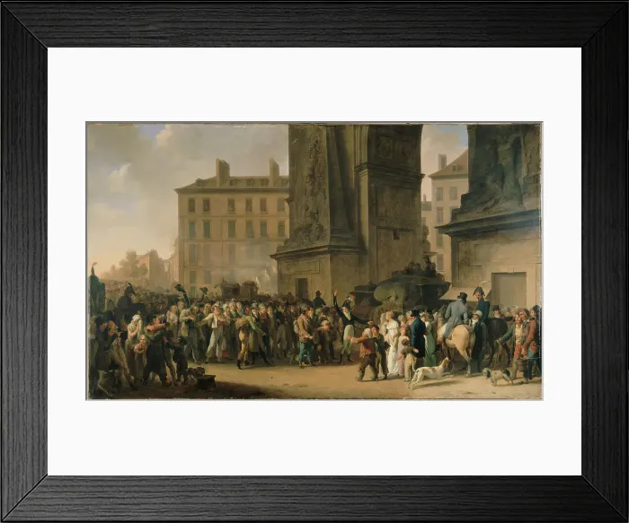 Framed Print : Les conscrits de 1807 défilant devant la porte Saint-Denis, c1808. Creator: Louis Leopold Boilly Framed Print : Les conscrits de 1807 défilant devant la porte Saint-Denis, c1808. Creator: Louis Leopold Boilly