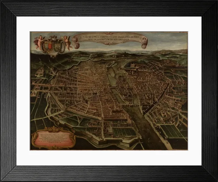 Framed Print : Paris Plan, between 1632 and 1641. Creator: Giovanni Maria Tamburini Framed Print : Paris Plan, between 1632 and 1641. Creator: Giovanni Maria Tamburini