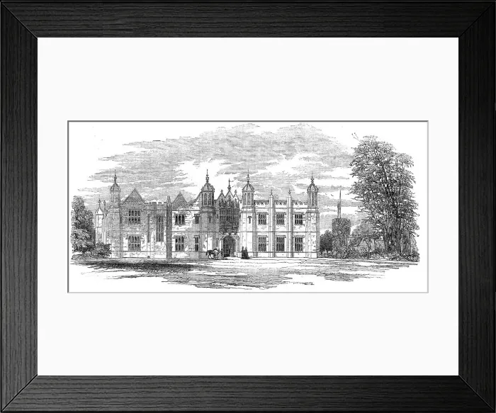 Framed Print : Hengrave Hall, Suffolk, the Seat of Sir Thomas R. Gage, Bart, 1854. Creator: Unknown Framed Print : Hengrave Hall, Suffolk, the Seat of Sir Thomas R. Gage, Bart, 1854. Creator: Unknown