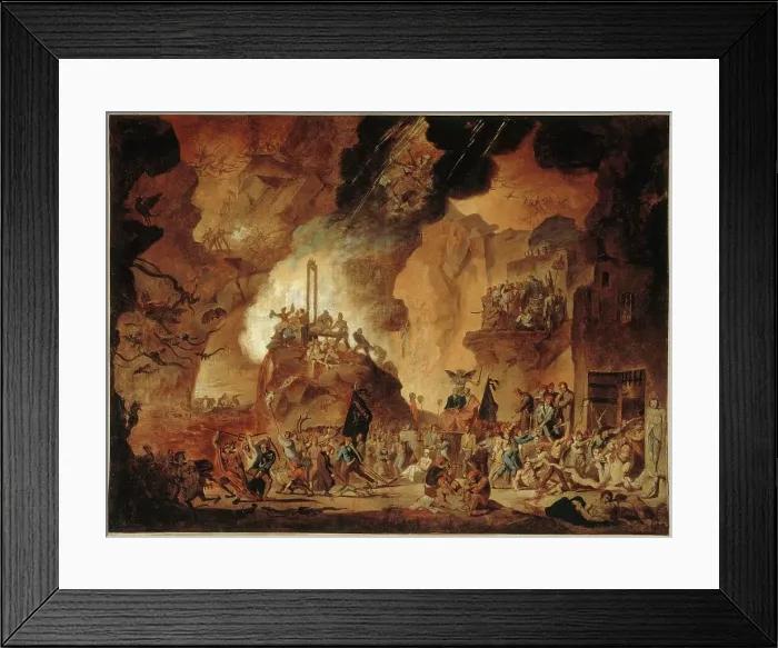 Framed Print : Revolutionary satirical allegory: the triumph of Marat in the underworld, c1790 — 1800. Creator: Nicolas Antoine Taunay Framed Print : Revolutionary satirical allegory: the triumph of Marat in the underworld, c1790 — 1800. Creator: Nicolas Antoine Taunay