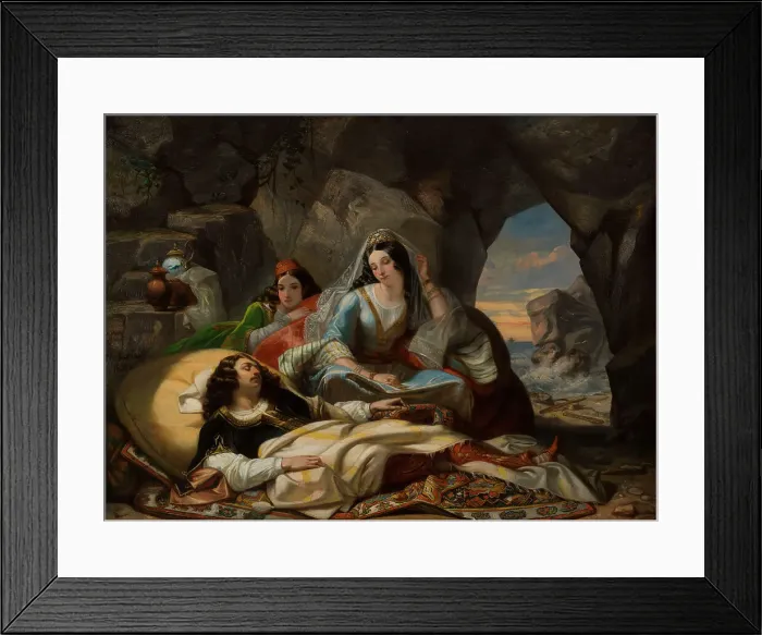 Framed Print : Don Juan and Haidee, 1839. Creator: Marcel Saunier Framed Print : Don Juan and Haidee, 1839. Creator: Marcel Saunier