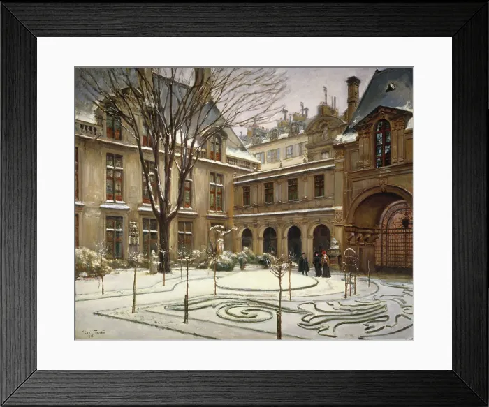 Framed Print : The garden of the Carnavalet museum; snow effect, 1905. Creator: Henry Tenre Framed Print : The garden of the Carnavalet museum; snow effect, 1905. Creator: Henry Tenre