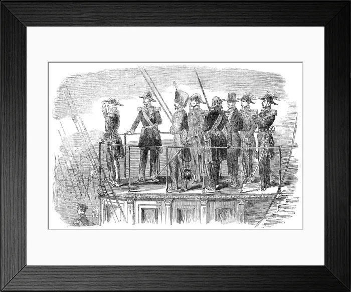 Framed Print : The Emperor on board the screw steam-yacht La Reine Hortense, leaving the harbour, 1854. Creator: Unknown. The Emperor on board the screw steam-yacht La Reine Hortense, leaving the harbour, 1854. Creator: Unknown Framed Print : The Emperor on board the screw steam-yacht La Reine Hortense, leaving the harbour, 1854. Creator: Unknown. The Emperor on board the screw steam-yacht La Reine Hortense, leaving the harbour, 1854. Creator: Unknown