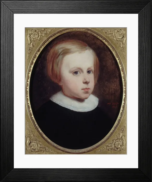 Framed Print : Portrait of a child, 1840. Creator: Ary Scheffer Framed Print : Portrait of a child, 1840. Creator: Ary Scheffer