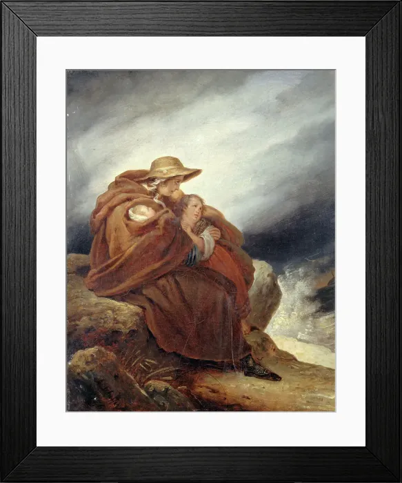 Framed Print : The sailor's family, 1826. Creator: Ary Scheffer Framed Print : The sailor's family, 1826. Creator: Ary Scheffer