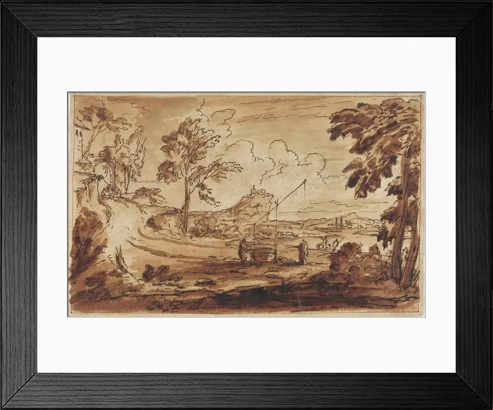 Framed Print : At the Dram Well, 17th century. Creator: Unknown Framed Print : At the Dram Well, 17th century. Creator: Unknown