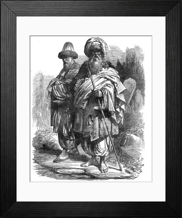 Framed Print : Turkish Dervishes - from an original drawing by James Robertson, of Constantinople, 1854. Creator: Unknown Framed Print : Turkish Dervishes - from an original drawing by James Robertson, of Constantinople, 1854. Creator: Unknown