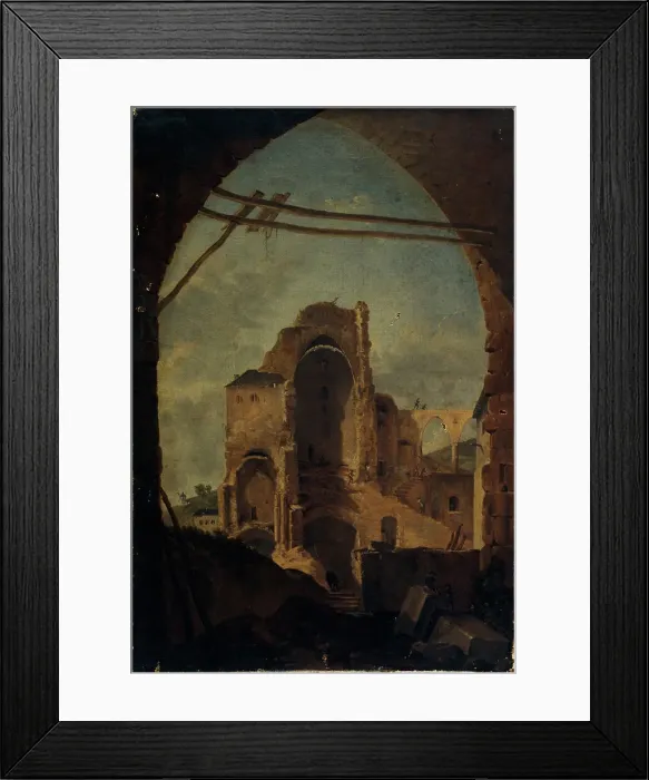 Framed Print : Ruins of the former abbey of Montmartre, known as the lower abbey, c1840. Creator: Felicie Tiger Framed Print : Ruins of the former abbey of Montmartre, known as the lower abbey, c1840. Creator: Felicie Tiger