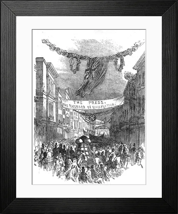 Framed Print : High-Street, Barnstaple, 1854. Creator: Unknown Framed Print : High-Street, Barnstaple, 1854. Creator: Unknown
