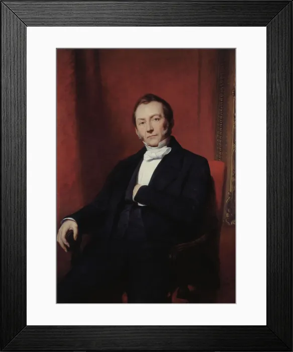 Framed Print : Portrait thought to be of Jean Abraham Nottebohm, 1849. Creator: Ary Scheffer Framed Print : Portrait thought to be of Jean Abraham Nottebohm, 1849. Creator: Ary Scheffer