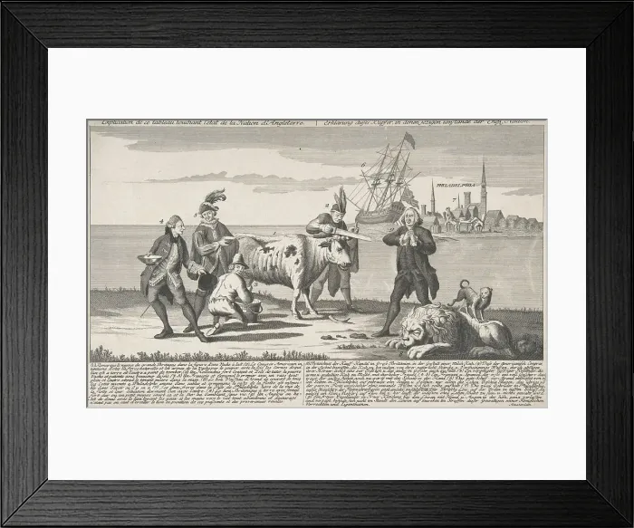 Framed Print : State of the English Nation [Toestand der Engelsche Natie], ca. 1780. Creator: Anon