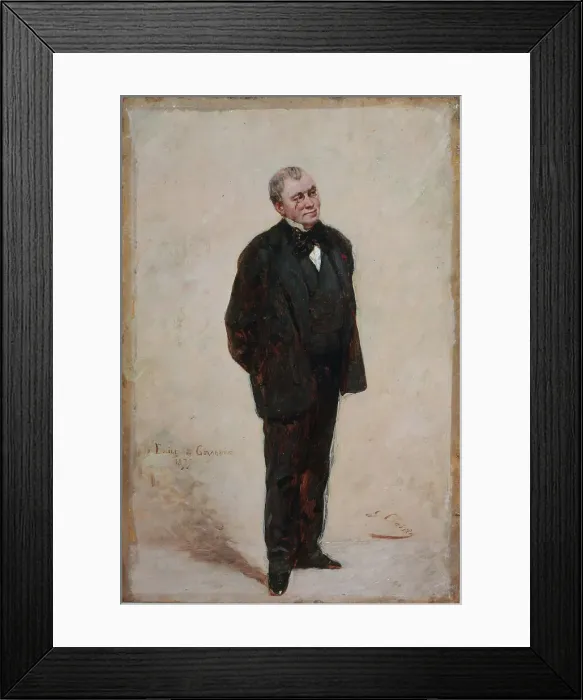 Framed Print : Portrait d'Émile de Girardin (1806-1881), publiciste et homme politique, 1877. Creator: Georges Jules Victor Clairin Framed Print : Portrait d'Émile de Girardin (1806-1881), publiciste et homme politique, 1877. Creator: Georges Jules Victor Clairin