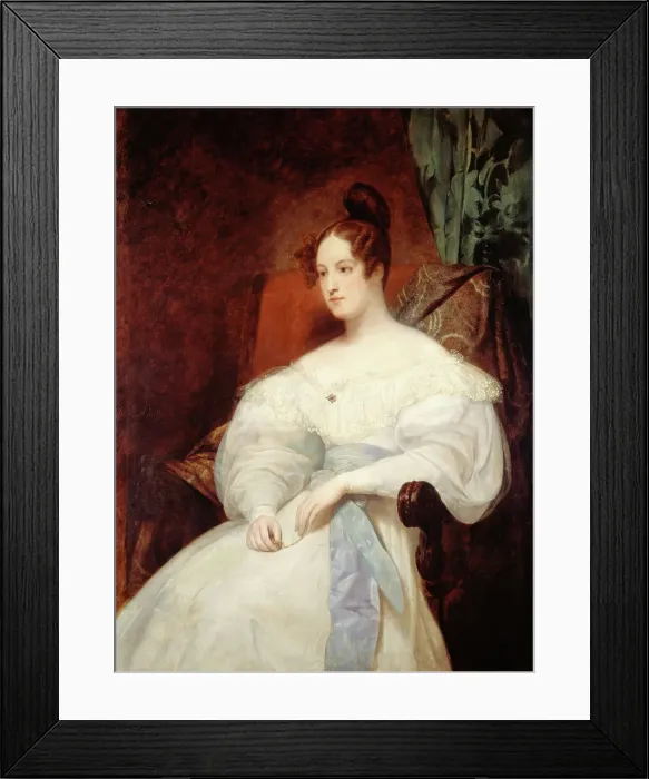 Framed Print : Portrait thought to be of Princess Louise of Orleans, 1833. Creator: Ary Scheffer Framed Print : Portrait thought to be of Princess Louise of Orleans, 1833. Creator: Ary Scheffer