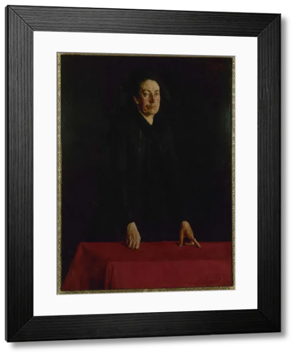 Framed Print : Portrait of Louise Michel (1830-1905), at the podium, 1882. Creator: Louis Tinayre Framed Print : Portrait of Louise Michel (1830-1905), at the podium, 1882. Creator: Louis Tinayre