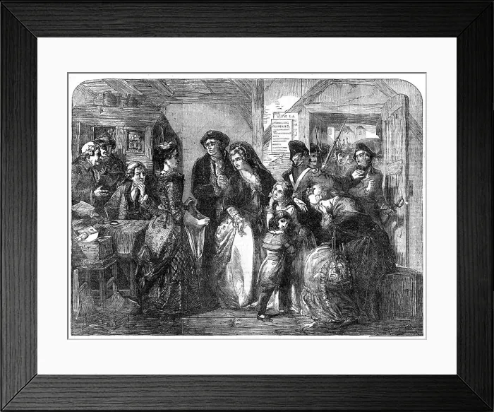 Framed Print : The Arrest of Louis XVI. and his family, at Varennes, in June, 1791'... 1854. Creator: Unknown. The Arrest of Louis XVI. and his family, at Varennes, in June, 1791'... 1854. Creator: Unknown Framed Print : The Arrest of Louis XVI. and his family, at Varennes, in June, 1791'... 1854. Creator: Unknown. The Arrest of Louis XVI. and his family, at Varennes, in June, 1791'... 1854. Creator: Unknown