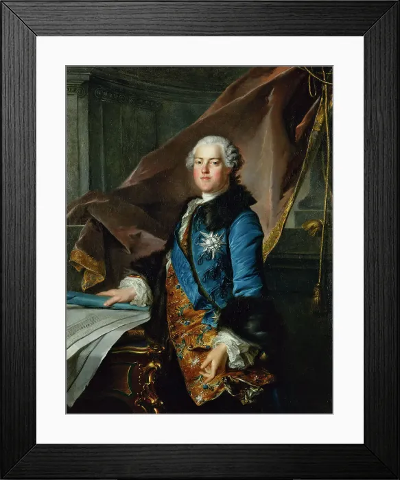Framed Print : Portrait of Abel Poisson, Marquis de Marigny (1727-1781), superintendent of the King's... c1755. Creator: Louis Tocque Framed Print : Portrait of Abel Poisson, Marquis de Marigny (1727-1781), superintendent of the King's... c1755. Creator: Louis Tocque