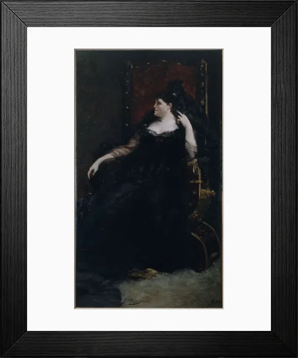 Framed Print : Portrait de -Gabrielle Krauss (1842-1906), chanteuse, 1883. Creator: Georges Jules Victor Clairin Framed Print : Portrait de -Gabrielle Krauss (1842-1906), chanteuse, 1883. Creator: Georges Jules Victor Clairin
