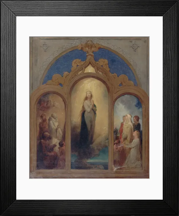 Framed Print : Project for a triptych. Creator: Ary Scheffer Framed Print : Project for a triptych. Creator: Ary Scheffer