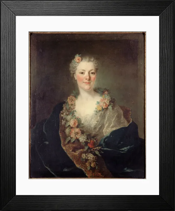 Framed Print : Portrait of Mme Doyen, born de la Planche, sister-in-law of the painter Doyen, c1750. Creator: Louis Tocque Framed Print : Portrait of Mme Doyen, born de la Planche, sister-in-law of the painter Doyen, c1750. Creator: Louis Tocque