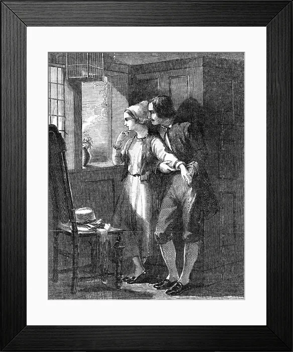Framed Print : Evangeline - painted by John Absolon - from the Exhibition of the New Society of Scottish... 1854 Creator: Unknown. Evangeline - painted by John Absolon - from the Exhibition of the New Society of Scottish... 1854 Creator: Unknown Framed Print : Evangeline - painted by John Absolon - from the Exhibition of the New Society of Scottish... 1854 Creator: Unknown. Evangeline - painted by John Absolon - from the Exhibition of the New Society of Scottish... 1854 Creator: Unknown