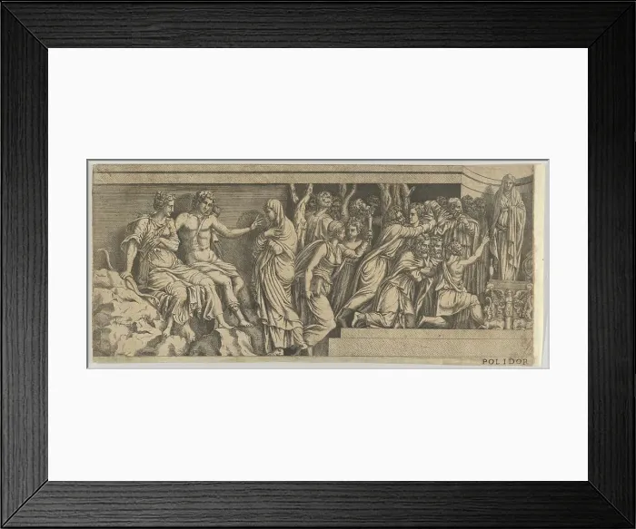 Framed Print : Statue of Niobe and her Worshippers, with Apollo and Diana and other Figures, 1543-47. Creator: Anon Framed Print : Statue of Niobe and her Worshippers, with Apollo and Diana and other Figures, 1543-47. Creator: Anon