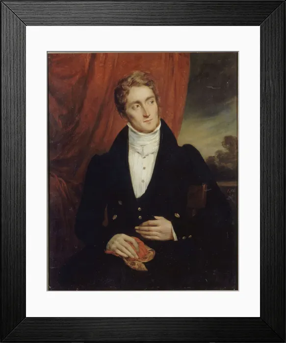 Framed Print : Portrait de Jean-Georges Farcy (1800-1830), littérateur, 1829. Creator: Alexandre-Marie Colin Framed Print : Portrait de Jean-Georges Farcy (1800-1830), littérateur, 1829. Creator: Alexandre-Marie Colin