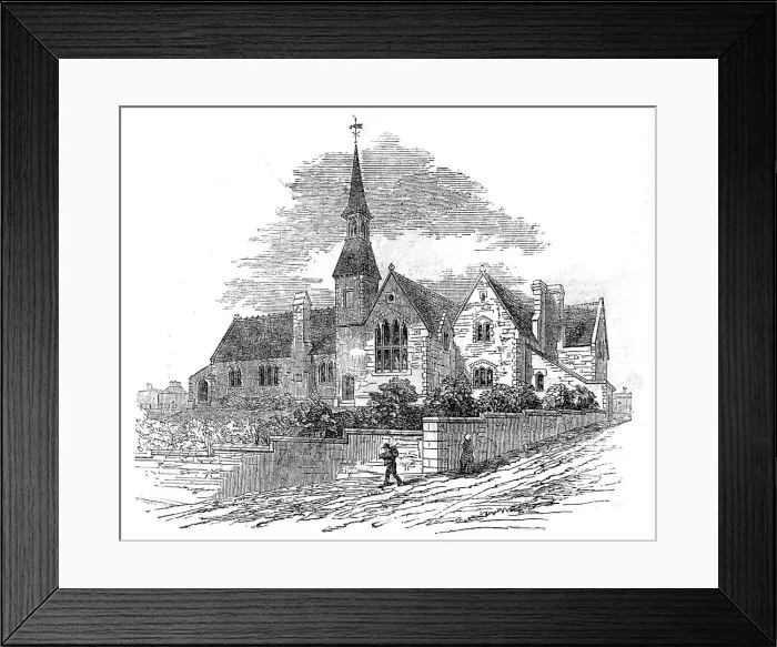 Framed Print : New National Schools, at Weymouth, 1854. Creator: Unknown Framed Print : New National Schools, at Weymouth, 1854. Creator: Unknown