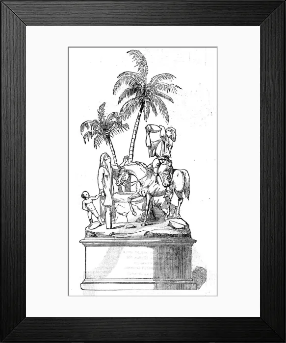 Framed Print : Goodwood Race Prize - Arab Group in the Desert, 1854. Creator: Unknown Framed Print : Goodwood Race Prize - Arab Group in the Desert, 1854. Creator: Unknown