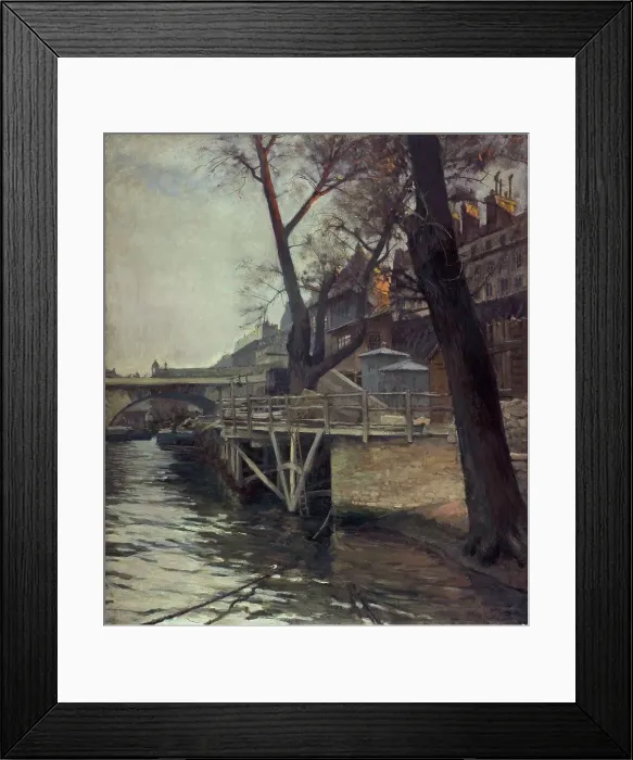 Framed Print : The Seine seen from Quai d'Orsay, 7th arrondissement, 1899. Creator: Eugene Trigoulet Framed Print : The Seine seen from Quai d'Orsay, 7th arrondissement, 1899. Creator: Eugene Trigoulet
