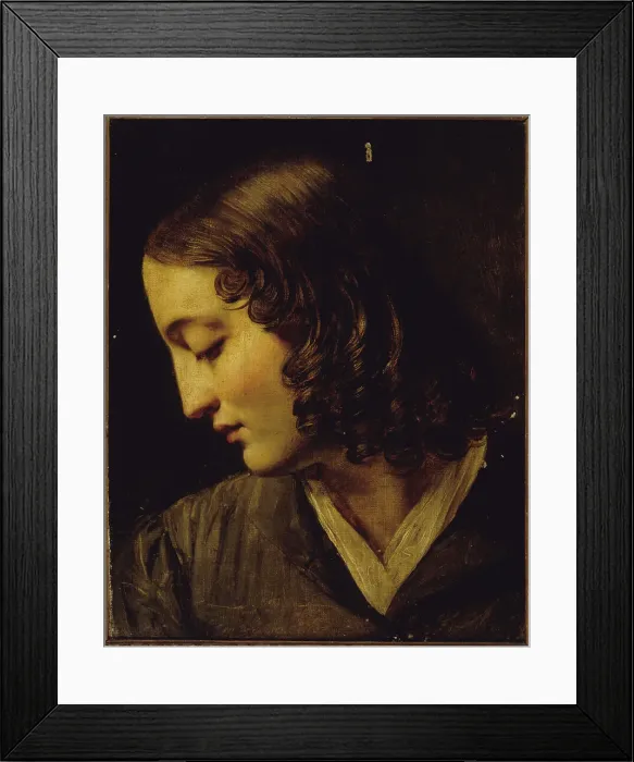 Framed Print : Madame Colin de profil, c1830. Creator: Alexandre-Marie Colin Framed Print : Madame Colin de profil, c1830. Creator: Alexandre-Marie Colin