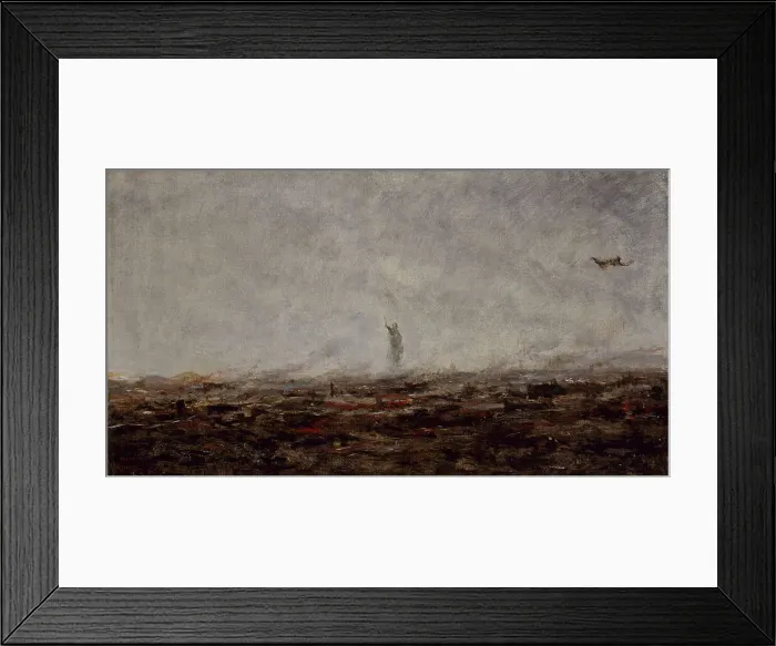 Framed Print : Le Rêve : Paris incendié, septembre 1870, 1870. Creator: Jean-Baptiste-Camille Corot Framed Print : Le Rêve : Paris incendié, septembre 1870, 1870. Creator: Jean-Baptiste-Camille Corot