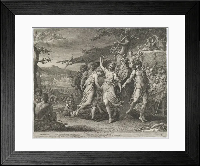 Framed Print : A Grecian Harvest-Home, or Thanksgiving to the Rural Deities, dated May 1, 1791, issued 1792. Creator: James Barry Framed Print : A Grecian Harvest-Home, or Thanksgiving to the Rural Deities, dated May 1, 1791, issued 1792. Creator: James Barry