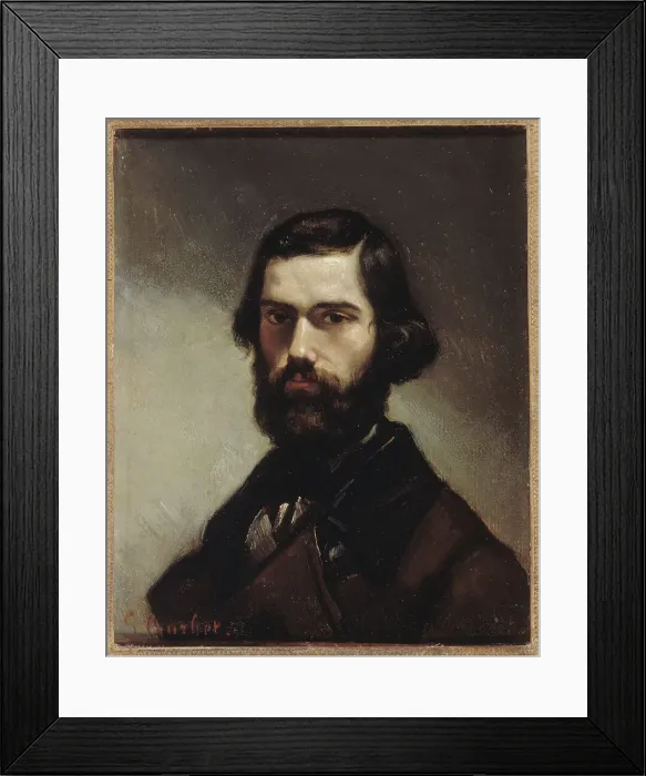 Framed Print : Portrait de Jules Vallès (1832-1885), écrivain, c1861. Creator: Gustave Courbet Framed Print : Portrait de Jules Vallès (1832-1885), écrivain, c1861. Creator: Gustave Courbet
