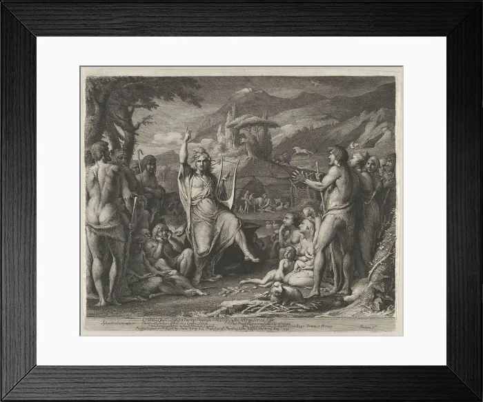 Framed Print : Orpheus Instructing a Savage People in Theology and the Ar... plate dated May 1, 1791, issued 1792. Creator: James Barry Framed Print : Orpheus Instructing a Savage People in Theology and the Ar... plate dated May 1, 1791, issued 1792. Creator: James Barry