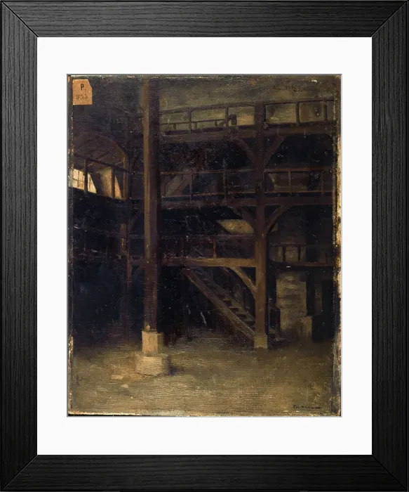 Framed Print : Vue intérieure de l'ancien manège de la rue Sainte-Marguerite, à l'emplacement de... 1875. Creator: Pascal Adolphe Jean Dagnan-Bouveret Framed Print : Vue intérieure de l'ancien manège de la rue Sainte-Marguerite, à l'emplacement de... 1875. Creator: Pascal Adolphe Jean Dagnan-Bouveret
