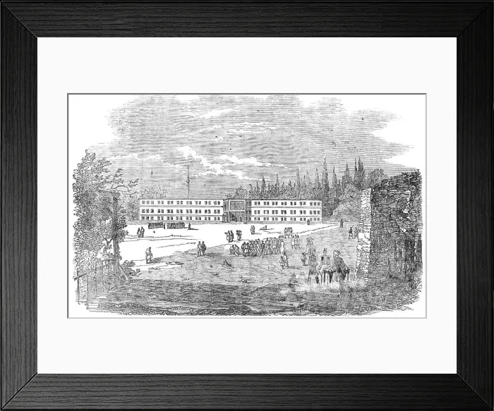 Framed Print : Barracks of Cassim Pacha, in Constantinople, 1854. Creator: Unknown Framed Print : Barracks of Cassim Pacha, in Constantinople, 1854. Creator: Unknown