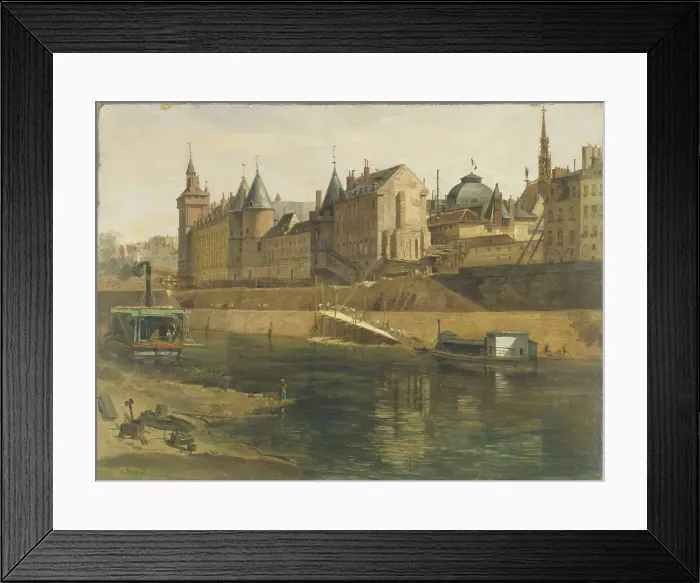 Framed Print : La Conciergerie pendant les travaux de reconstruction du Palais de Justice, between 1857 and 1868. Creator: Adrien Dauzats Framed Print : La Conciergerie pendant les travaux de reconstruction du Palais de Justice, between 1857 and 1868. Creator: Adrien Dauzats
