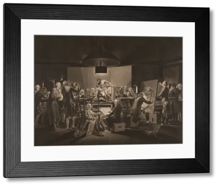 Framed Print : The Life Class of the Vienna Academy, 1790. Creator: Johann Jacobe Framed Print : The Life Class of the Vienna Academy, 1790. Creator: Johann Jacobe