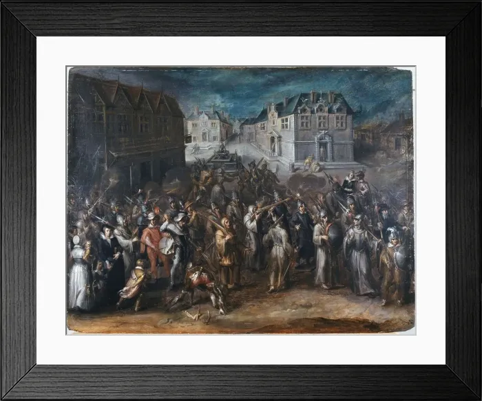 Framed Print : Procession of the League, in 1590 or 1593, between 1590 and 1593. Creator: Joos van Winghe Framed Print : Procession of the League, in 1590 or 1593, between 1590 and 1593. Creator: Joos van Winghe