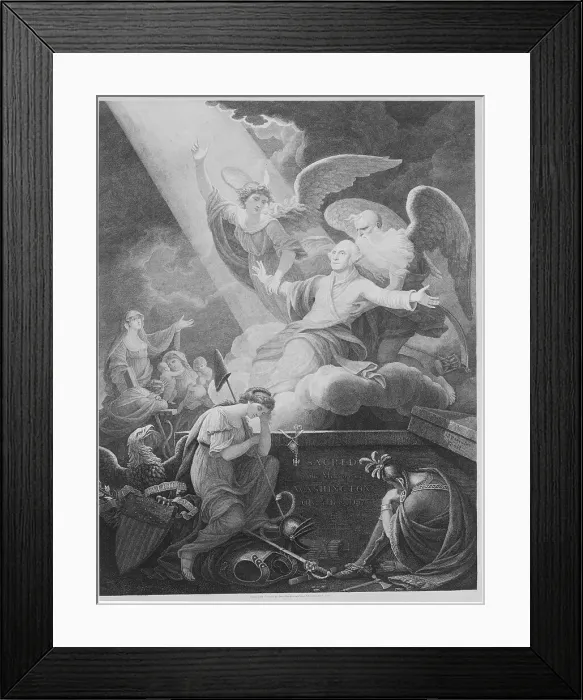 Framed Print : Apotheosis of Washington, 1800-1802. Creator: John James Barralet Framed Print : Apotheosis of Washington, 1800-1802. Creator: John James Barralet