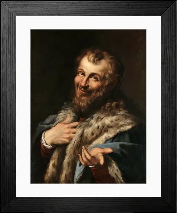 Framed Print : Democritus, c. 1596. Creator: Carracci, Agostino (1557-1602) Framed Print : Democritus, c. 1596. Creator: Carracci, Agostino (1557-1602)