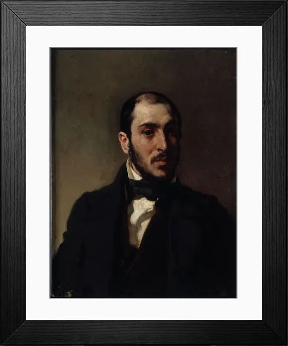 Framed Print : Portrait d'Eugène Laval (1818-1896), architecte, c1860. Creator: Eugene Delacroix Framed Print : Portrait d'Eugène Laval (1818-1896), architecte, c1860. Creator: Eugene Delacroix
