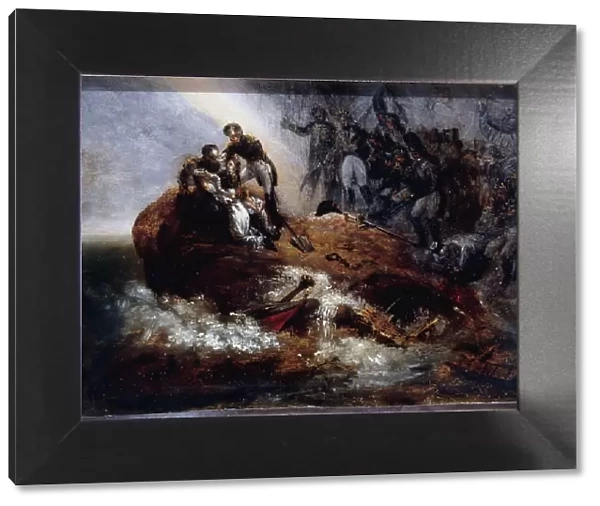 Apotheosis of Napoleon. Napoleon on the rock of Saint Helena, between 1821 and 1863. Creator: Emile Jean-Horace Vernet