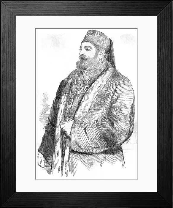 Framed Print : His Highness Said Pacha, the New Viceroy of Egypt - from an original sketch, 1854. Creator: Unknown
