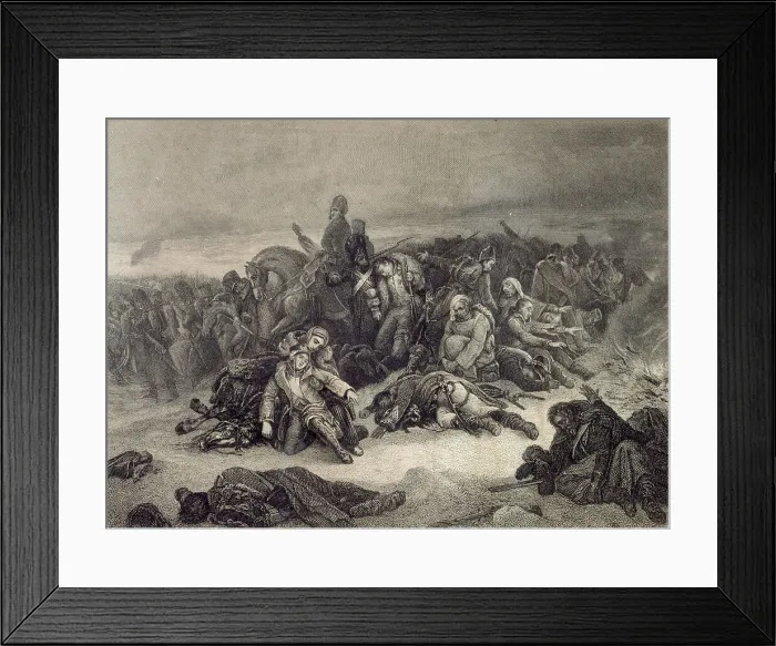 Framed Print : Four army soldiers confused, c1826. Creator: Ary Scheffer Framed Print : Four army soldiers confused, c1826. Creator: Ary Scheffer