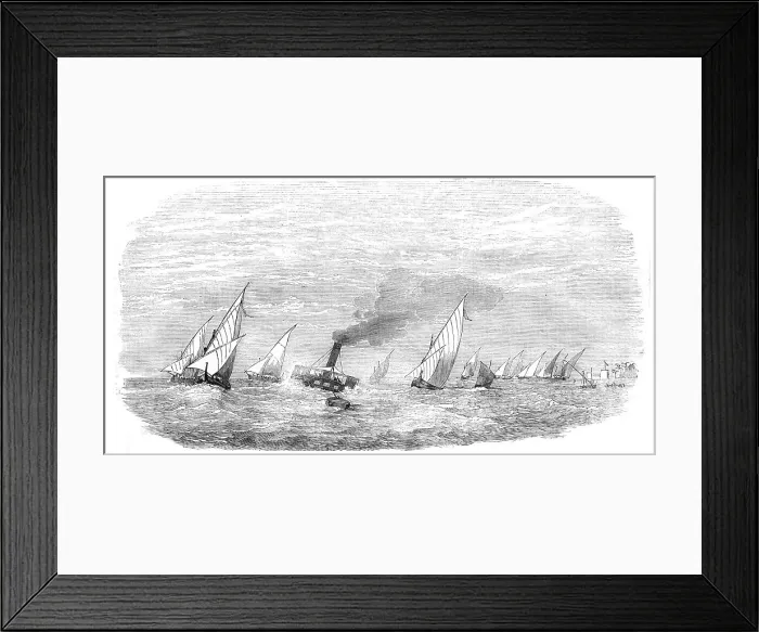 Framed Print : Vessels passing the bar at the Rosetta Mouth of the Nile, 1854. Creator: Unknown Framed Print : Vessels passing the bar at the Rosetta Mouth of the Nile, 1854. Creator: Unknown