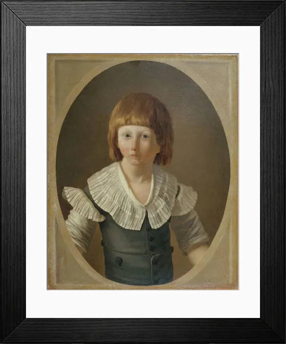 Framed Print : Portrait of Louis XVII (1785-1795), at Temple prison, 1793. Creator: Joseph-Marie Vien the Elder Framed Print : Portrait of Louis XVII (1785-1795), at Temple prison, 1793. Creator: Joseph-Marie Vien the Elder